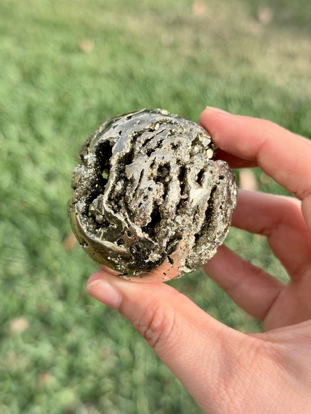 Pyrite Sphere – Intuitive Pick | Protection & Abundance Crystal