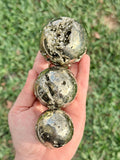 Pyrite Sphere – Intuitive Pick | Protection & Abundance Crystal