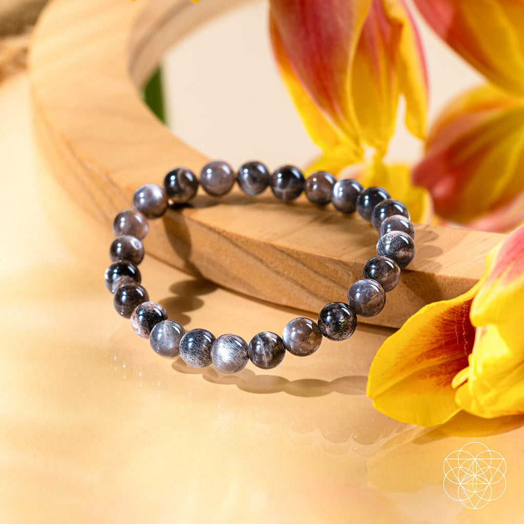 The Empath’s Cord Cutter – Black Moonstone Bracelet