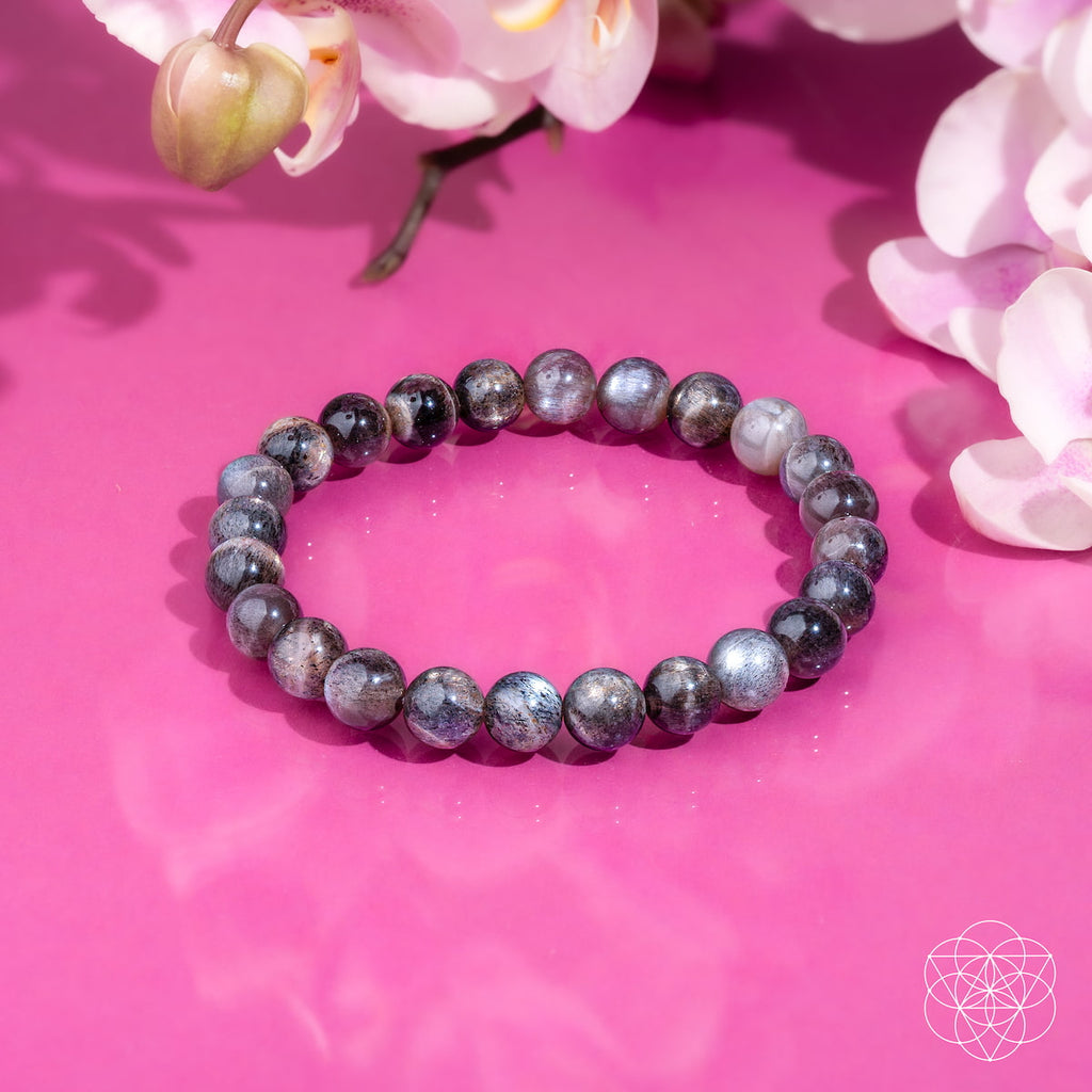 The Empath’s Cord Cutter – Black Moonstone Bracelet
