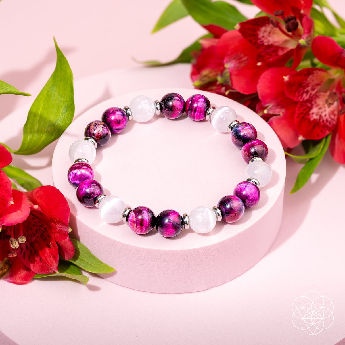 Shape Your Future – Pink Galaxy Tiger’s Eye Bracelet